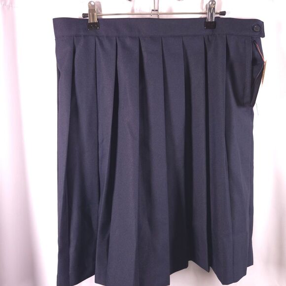 NWT French Toast Womens 14.5 Plus 34x22 Navy Blue Pleated Skirt Uniform - Picture 2 of 6
